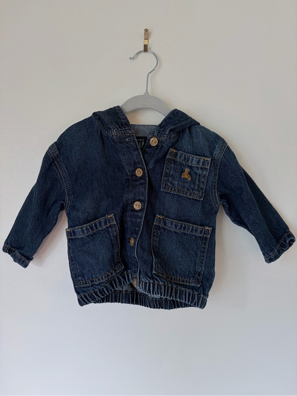 Gap Baby UltraSoft Dark Wash Denim Hooded Jacket